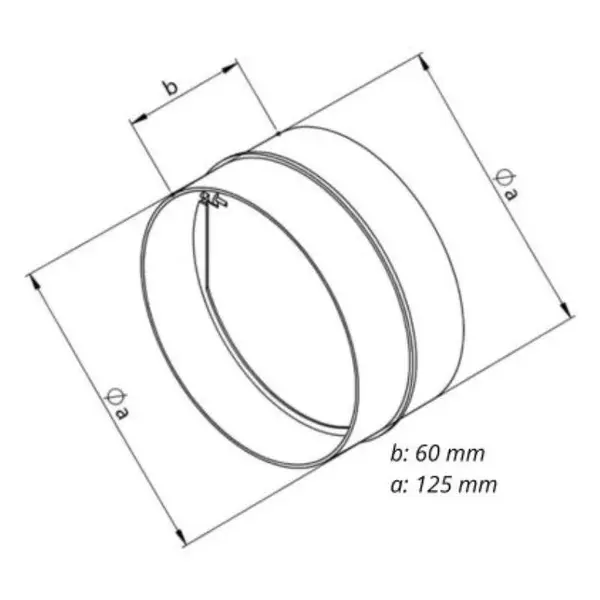 Klapka zpětná plastová ke kanálu ZKP, 125/129 mm 0669