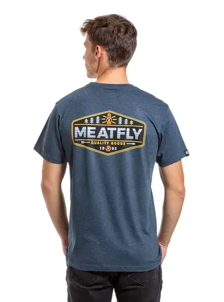 Meatfly pánské tričko Lampy Navy Heather | Modrá | Velikost S | 100% bavlna