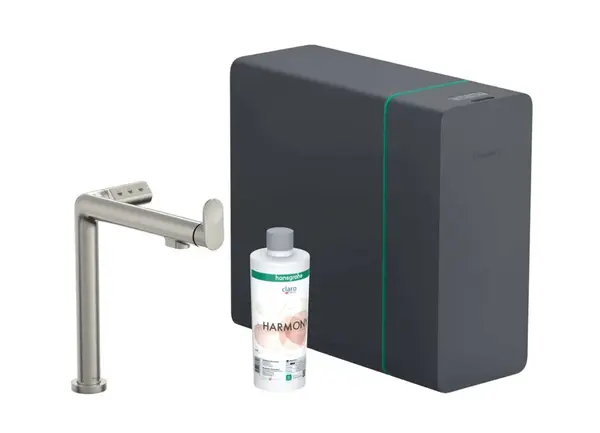 Hansgrohe Aqittura M91 - Dřezová baterie, SodaSystem, vzhled nerezu 76837800