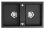 Sapho Dřezy - Granitový dřez, 78x48 cm, černá GR2224