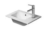 Duravit ME by Starck - Umývátko nábytkové 43x30 cm, s přepadem, s otvorem pro baterii, WonderGliss, bílá 07234300001