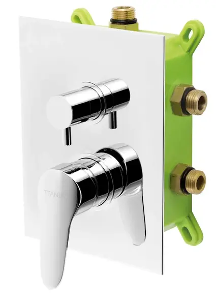 Novaservis Titania Iris New - Baterie pod omítku pro 3 spotřebiče s tělesem, chrom BOX94451RX,0