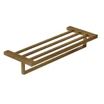 Kludi Vela C - Držák ručníku s poličkou, délka 60 cm, kartáčovaný bronz 31989N1