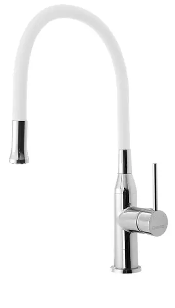 Sapho Sili - Dřezová baterie s flexibilním ramenem, bílá/chrom SR481