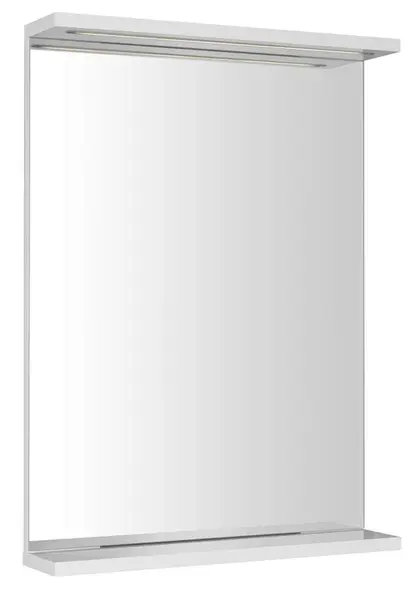 Aqualine Korin - Zrcadlo s LED osvětlením, 50x70 cm, bílá KO395S