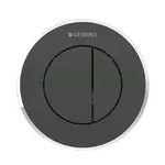 Geberit Splachovací systémy - Oddálené ovládání splachování typ 10, 2-činné, pro nádržku pod omítku 8 cm, černá/lesklý chrom 116.056.KM.1