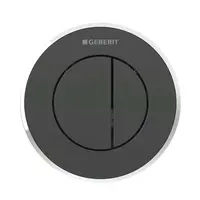 Geberit Splachovací systémy - Oddálené ovládání splachování typ 10, 2-činné, pro nádržku pod omítku 8 cm, černá/lesklý chrom 116.056.KM.1