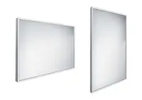 Nimco Zrcadla - Zrcadlo s LED osvětlením, 100x70 cm, hliník ZP 13004