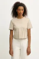 Bavlněné tričko Guess BRITNEY dámské, fialová barva, V3RI08 I3Z14