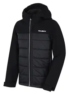 Husky Swany K 134, black Dětská softshell plněná bunda