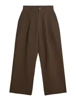 Bershka Plisované nohavice  čokoládová