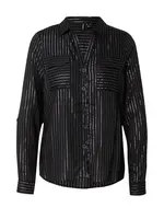 VERO MODA Blúzka 'VMBumpy'  čierna / strieborná