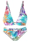 LASCANA Bikiny  azúrová / fialová / oranžová / biela