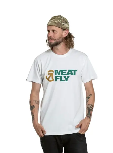 Pánské tričko meatfly revital bílá xl