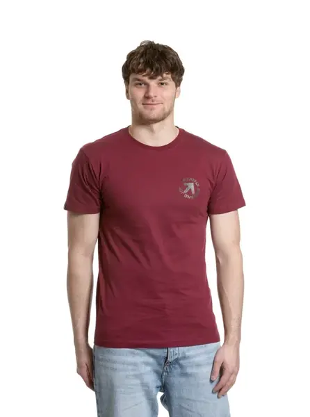 Pánské tričko meatfly arrow vínová xl