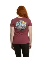 Dámské tričko meatfly shori vínová s