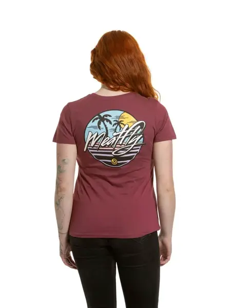 Dámské tričko meatfly shori vínová s