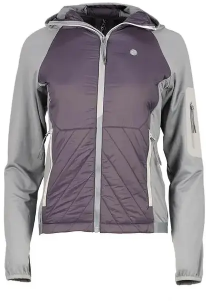 Dámská zateplená mikina gts 405951 šedá/fialová 34