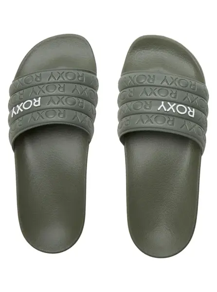 Roxy dámské pantofle Slippy WP Army Green | Zelená | Velikost 8,5 US