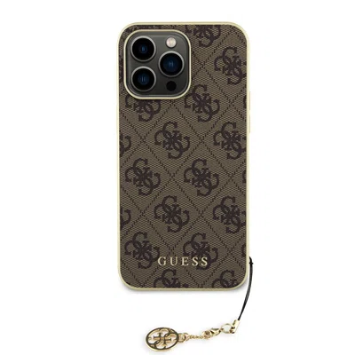 Zadní kryt Guess 4G Charms pro Apple iPhone 15 Pro Max, hnědá