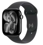 APPLE Watch 11 GPS + Cellular 46mm Klavírně černý hliník s černým sportovním řemínkem - S/M
