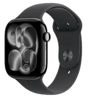 APPLE Watch 11 GPS + Cellular 46mm Klavírně černý hliník s černým sportovním řemínkem - S/M