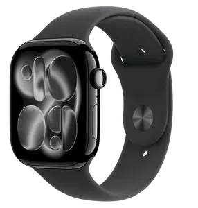 APPLE Watch 11 GPS + Cellular 46mm Klavírně černý hliník s černým sportovním řemínkem - S/M