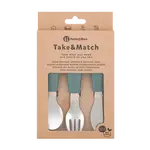 PETITE&MARS Sada příborů z nerezové oceli Take&Match Misty Green 12m+