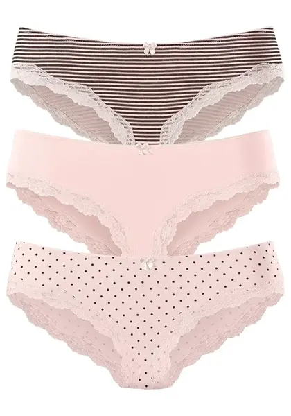 LASCANA Nohavičky  sivá / ružová