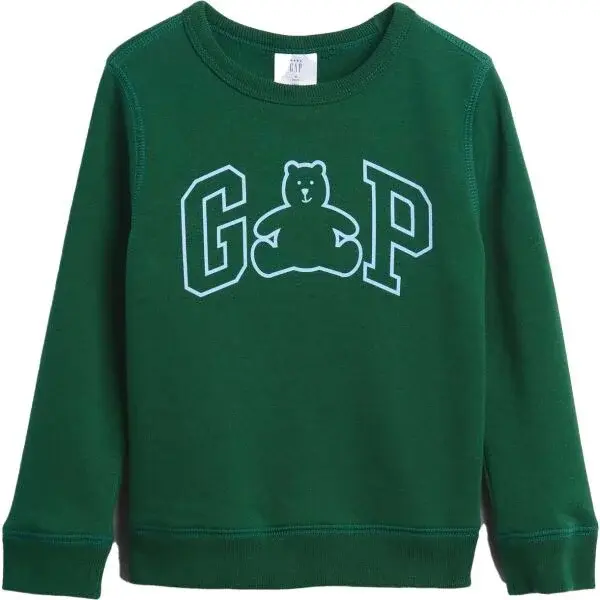 GAP V-DB GR CREW Detská mikina, zelená, veľkosť 5Y