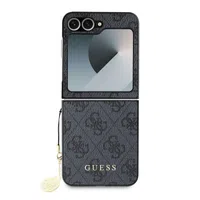 Zadní kryt Guess 4G Charm pro Samsung Galaxy Z Flip6/7 FE, šedá