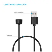 Nabíjecí USB-A kabel FIXED pro Xiaomi Mi Band/Smart Band 5/6/7, černá