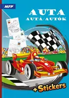 Omalovánky se samolepkami Auta