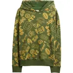 GAP V-JPN AOP LOGO PO Chlapecká mikina, khaki, velikost