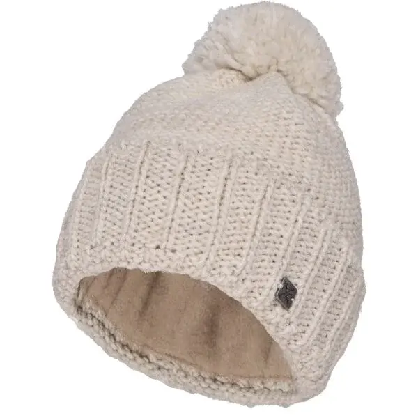 Klimatex EWA Zateplená čepice s bambulí, hnědá, velikost