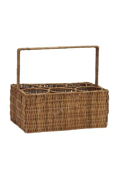 Organizér na láhve Madam Stoltz 34 x 23 x 15 cm béžová barva