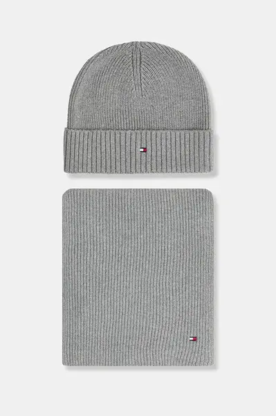 Sada s příměsí kašmíru Tommy Hilfiger šedá barva, AM0AM13807