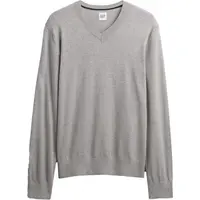GAP V-FA25 SOLID CORE VEE Pánský bavlněný svetr, šedá, velikost