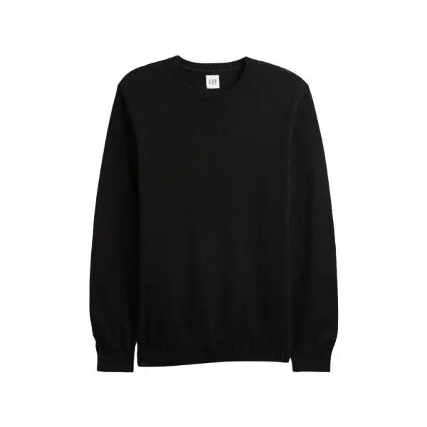 GAP V-FA25 SOLID CORE CREW Pánský pletený svetr, černá, velikost