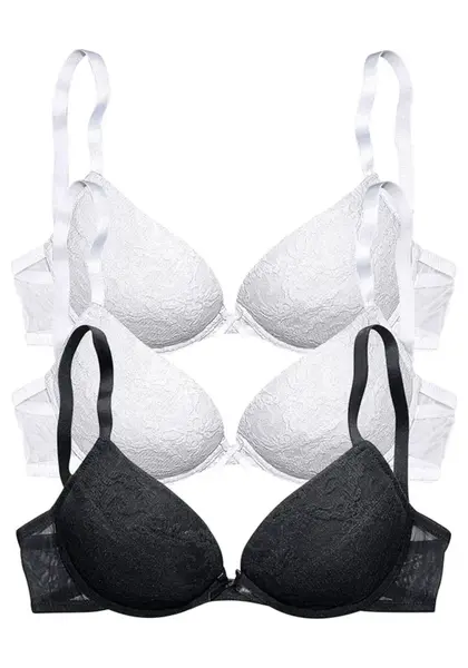 PETITE FLEUR Podprsenka  čierna / biela