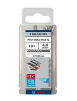 Bosch Príslušenstvo - Súprava vrtákov do kovu, 4,4x80 mm, 10 ks 2608595333