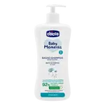 CHICCO Šampon na vlasy a tělo s dávkovačem Baby Moments 92 % přírodních složek 750 ml