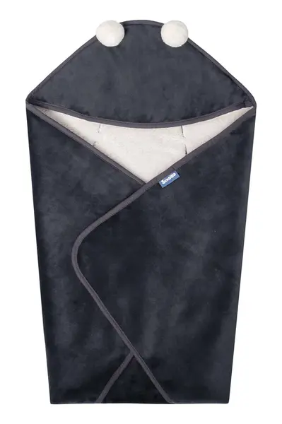 SENSILLO Zavinovačka do autosedačky plyšová, 75x75cm - grafit