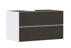 Hansgrohe Xevolos E - Umývadlová skrinka, 98x56x55 cm, 2 zásuvky, matná biela/textilná tmavá sivá 54190660