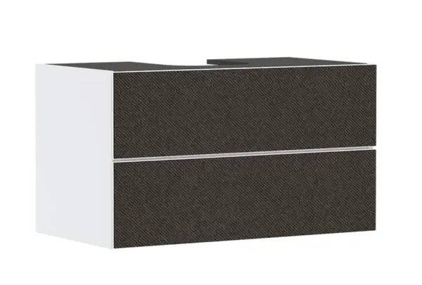 Hansgrohe Xevolos E - Umývadlová skrinka, 98x56x55 cm, 2 zásuvky, matná biela/textilná tmavá sivá 54190660