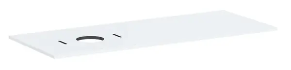 Hansgrohe Xilesa E - Doska pod umývadlo, 138x55 cm, výrez vľavo, matná biela 54278700