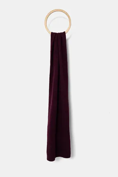 Šál Medicine bordová farba, jednofarebná