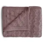 Mushie pletená detská deka z organickej bavlny - vzorkovaná Desert Rose