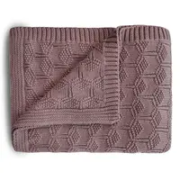 Mushie pletená detská deka z organickej bavlny - vzorkovaná Desert Rose