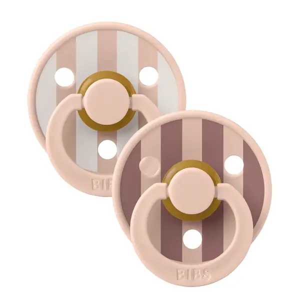 BIBS STUDIO Colour Block cumlíky z prírodného kaučuku 2ks - veľkosť 1 - Blush Mix